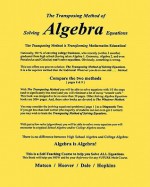 The Transposing Method of Solving Algebra Equations: The Transposing Method Is Transforming Mathematics Education - Wayne R. Matson, Dave Hoover, Dale