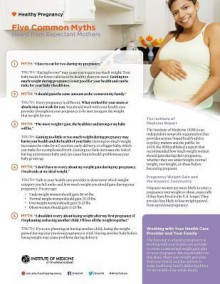 Iom Pregnancy Weight Trackers Assembly: Five Common Myths Flier - Office of Reports and Communications, Institute of Medicine