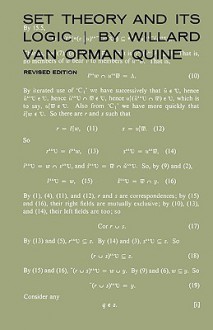 Set Theory and Its Logic - Willard Van Orman Quine