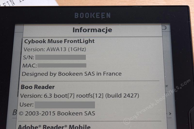 Cybook Muse Frontlight - napędzany przez Boo Reader