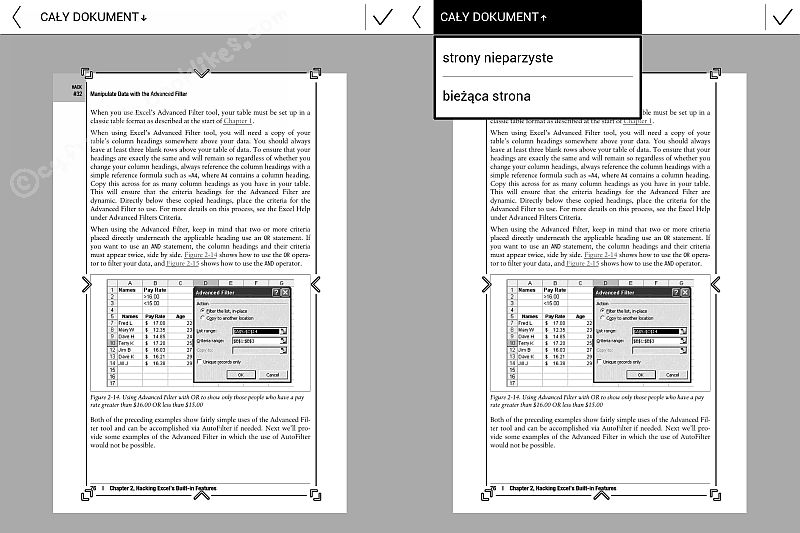 PocketBook InkPad 2 - marginesy w PDF